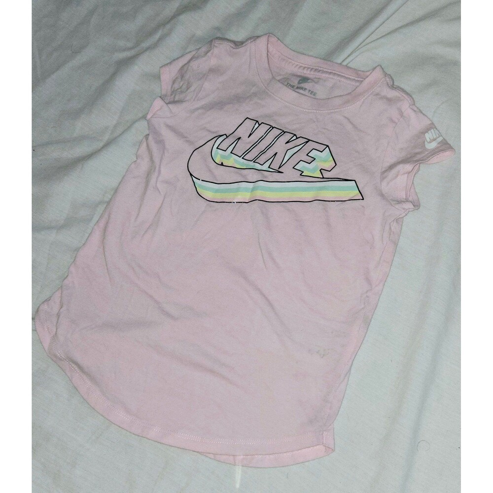 Girl's Size 5-6 Pink Nike Swoosh T-shirt